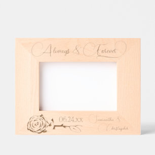 Altijd & voor altijd Elegant Roos Kleine bruiloft Gegraveerde Lijstjes