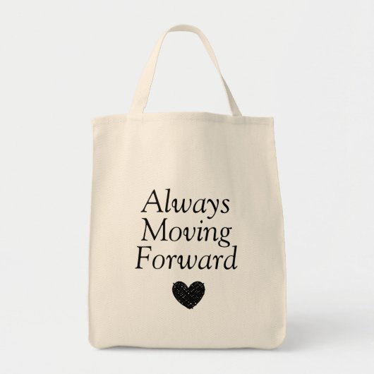 Altijd vooruit bewegen tote bag (Voorkant)
