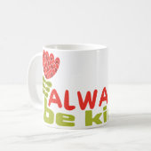 altijd vriendelijk koffiemok (Voorkant links)