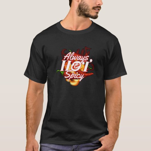 Altijd warm en scherp ik Pepperoni Scoville Spicy T-shirt (Voorkant)