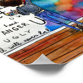 Altijd Waterverf schilderen blijven vechten (205) Poster (Hoek)