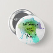 Altijd waterverf speld ronde button 5,7 cm (Voorkant /achterkant)