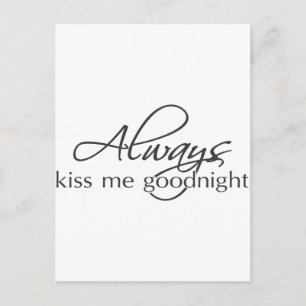 Altijd welterusten kussen briefkaart