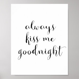 Altijd welterusten kussen poster