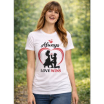 Altijd wint liefde Klassieke vrouwen T-shirt.