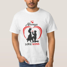 Altijd Wint Liefde Romantisch Koppel T-shirt