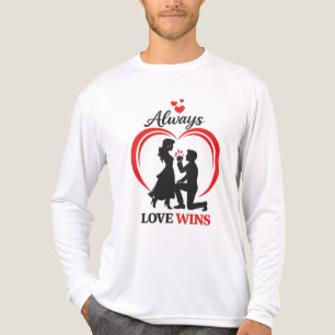 Altijd Wint Liefde Unisex T-shirt met Lange Mouwen