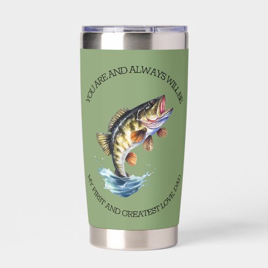 Altijd zal mijn eerste & grootste liefde papa-groe geïsoleerde drinkbeker (Voorkant)