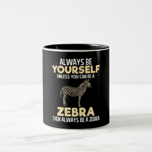 Altijd Zebra Zookeeper Lover Cadeaus Tweekleurige Koffiemok