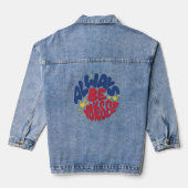 Altijd zelf - versterkende slogan denim jacket (Achterkant)