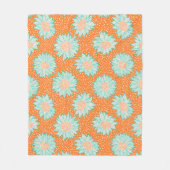 Altijd zonnebloemen oranje fleece deken (Voorkant)