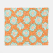 Altijd zonnebloemen oranje fleece deken (Voorkant (Horizontaal))