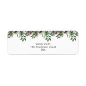 Altijdgroene Kerst Etiket (Voorkant)