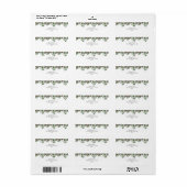Altijdgroene Kerst Etiket (Full Sheet)