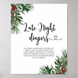 Altijdgroene luierspel voor late avond poster