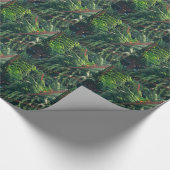 Altijdgroene naaldboom conifeer cadeaupapier (Hoek)