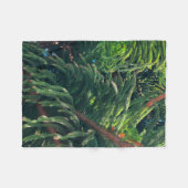 Altijdgroene naaldboom conifeer fleece deken (Voorkant (Horizontaal))