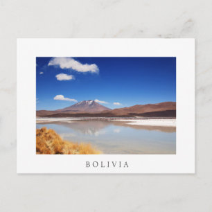 Altiplano-landschap met vulkaan in Bolivia Briefkaart
