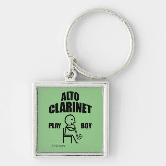 Alto Clarinet Play Boy Sleutelhanger (Voorkant)