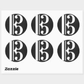 Alto Clef en Sticker noir (Feuille)