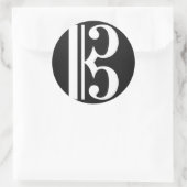Alto Clef en Sticker noir (Sac)