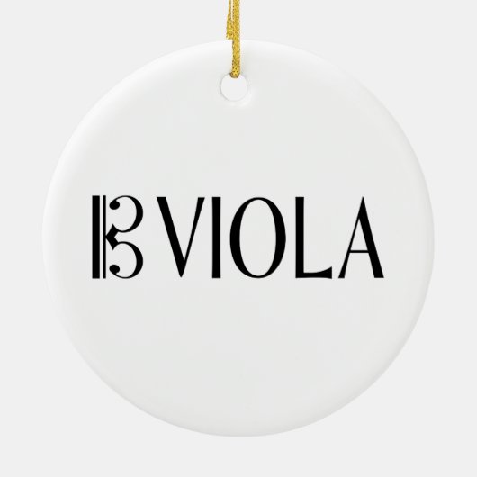 Alto Clef en Viola Keramisch Ornament (Achterkant)