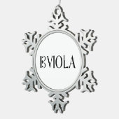 Alto Clef en Viola Tin Sneeuwvlok Ornament (Rechts)