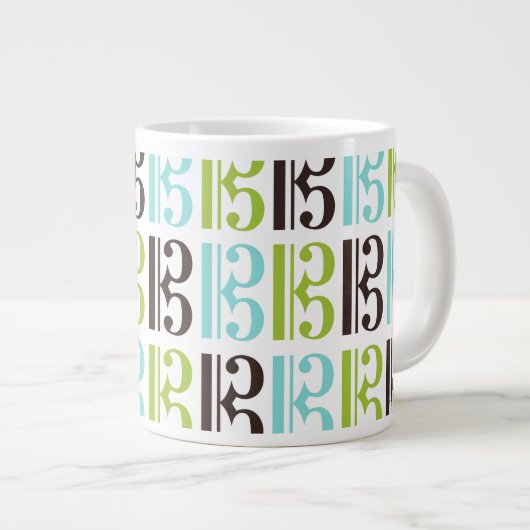 Alto Clef Pattern Jumbo Mok (Voorkant rechts)