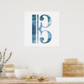 alto clef tenor key poster (Keuken)