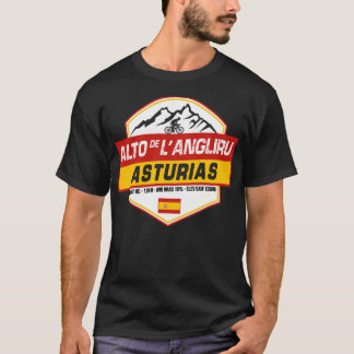 Alto De L'Angliru Fietsen Spanje T-shirt