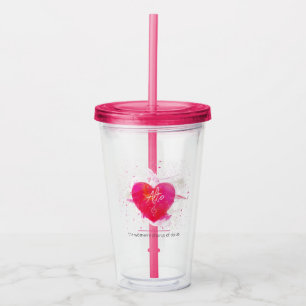 Alto Musical Heart Singing Part Acryl Drinkbeker