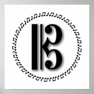 Alto of Tenor Clef Music Note Design C Clef Poster