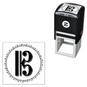 Alto of Tenor Clef Music Note Design C Clef Zelfinktende Stempel (In situ)