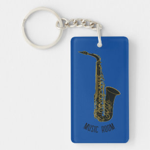 Alto Saxofoon Muziekzaal Sleutelhanger