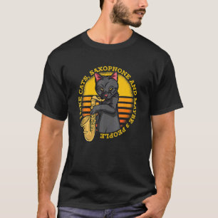Alto Saxofoon Speler Kat Windwood Musici T-shirt