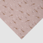 Alto Saxophone Pattern on Light Rose Pink Tissuepapier (Detail)