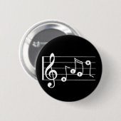 Alto Singer Musical Button (zwart) (Voorkant /achterkant)