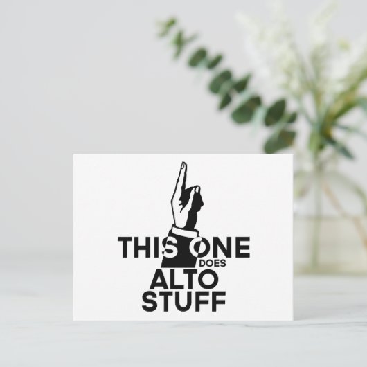 Alto Stuff - Funny Alto Music Briefkaart (Staand voorkant)