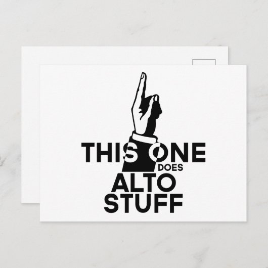 Alto Stuff - Funny Alto Music Briefkaart (Voorkant / Achterkant)