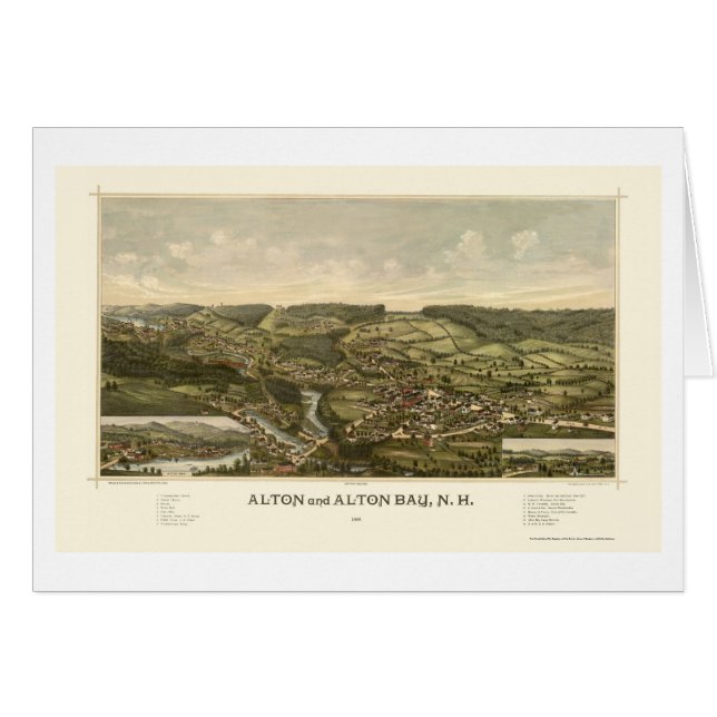 Alton, carte panoramique de NH - 1888 (Devant horizontal)