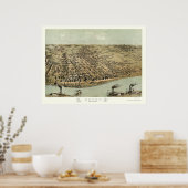 Alton, IL Panorama Map - 1867 Poster (Keuken)