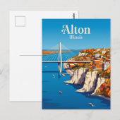 Alton Illinois Briefkaart (Voorkant / Achterkant)