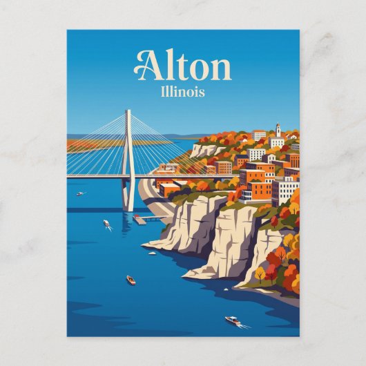 Alton Illinois Briefkaart (Voorkant)