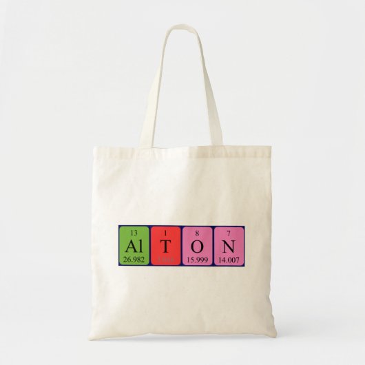 Alton periodieke lijstnaam canvas tas (Voorkant)