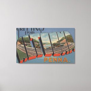 Altoona, Pennsylvania - Grote Letter-scènes Canvas Afdruk