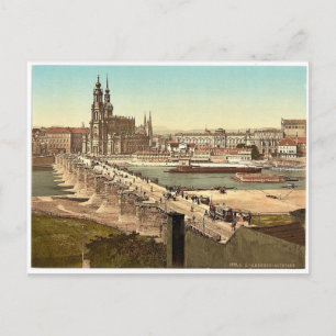 Altstadt, Dresden, Saksen, Duitsland, zeldzame Pho Briefkaart