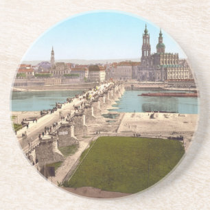 Altstadt Old City Dresden Uitzicht van het Ministe Zandsteen Onderzetter