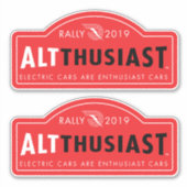 AltThusiast Rally 2019 Étiquettes (2 par feuille) (Devant)