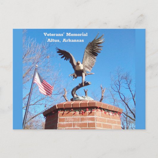 Altus, Memorial van Arkansas Veterans Briefkaart (Voorkant)