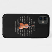 Altviolcomponisten Case-Mate iPhone Case (Achterkant (horizontaal))